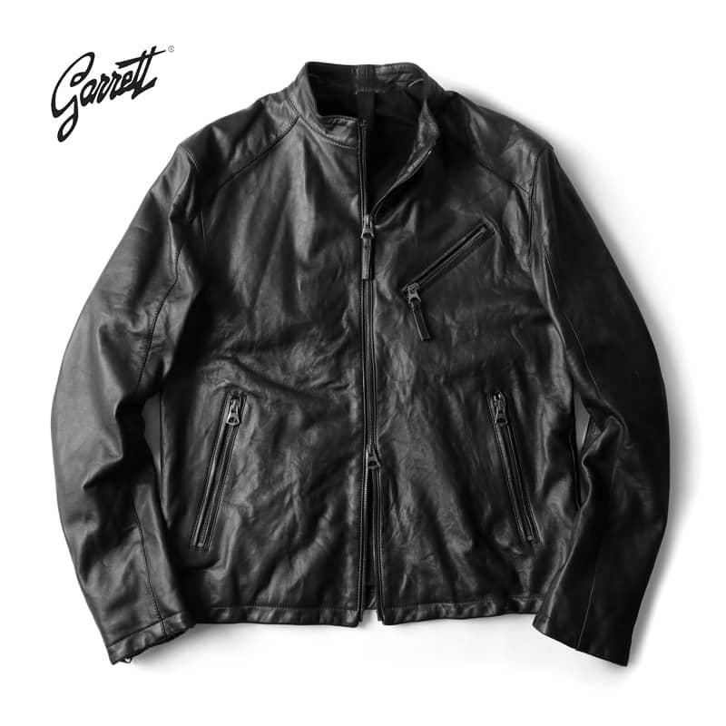 GARRETT（ギャレット） ラムナッパレザーシングルライダースジャケット