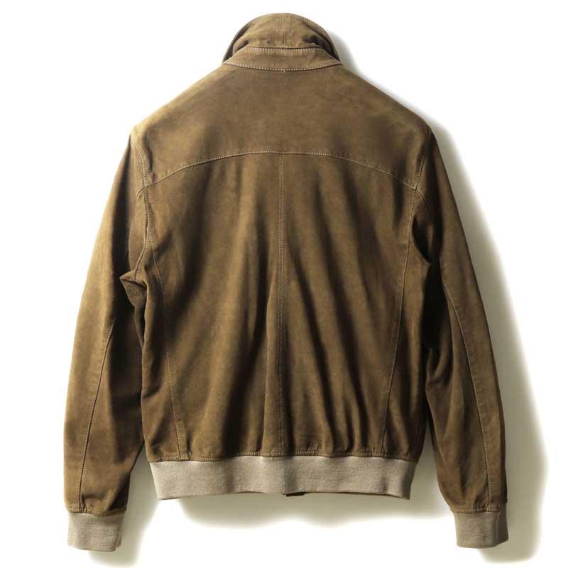 GARRETT ガレット ナッパレザー バルスター レザージャケット ブラウン GARRETT（ギャレット） スエードレザーブルゾン(1714 CAMOSCIO REVERSE