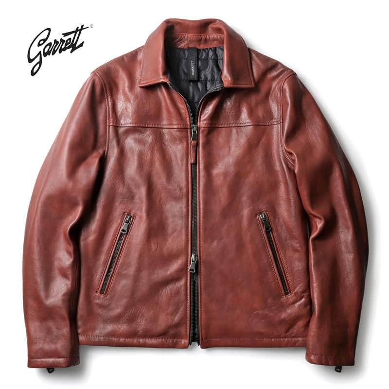 GARRETT / ギャレット 中綿入りベジタブルタンニンラムレザージップ 