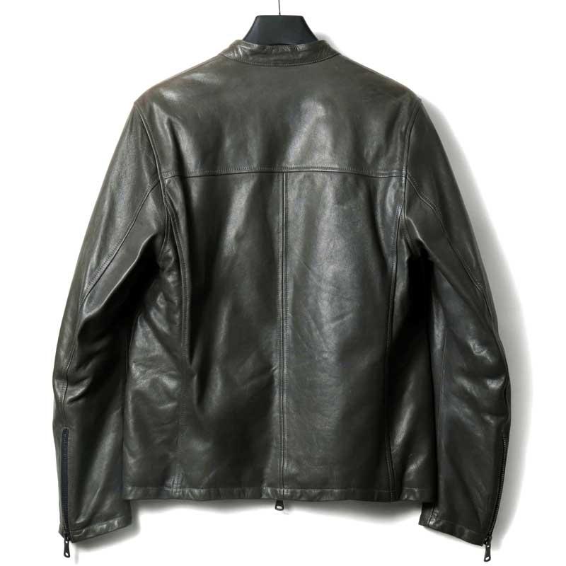 garrett ラムレザーシングルライダース　ブラウン　サイズ50 XL相当 GARRETT（ギャレット） グースダウン入りラムレザーシングルライダース