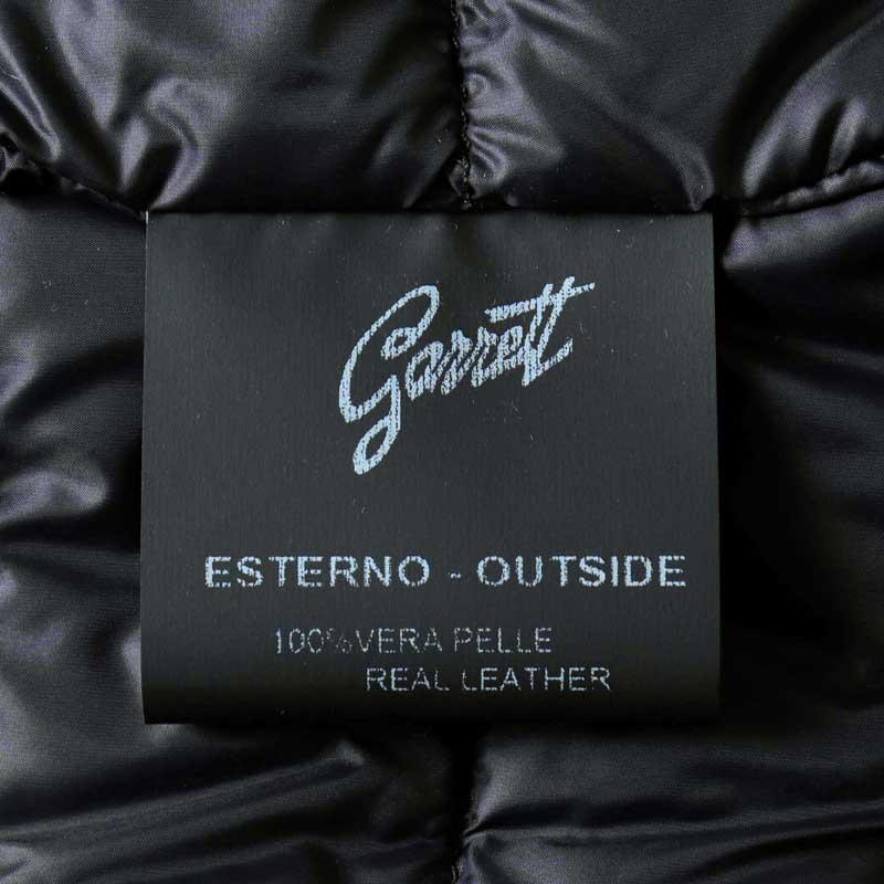 GARRETT / ギャレット グースダウン入りラムレザーシングルライダースジャケット(1651/OLDED/REAL GOOSE DOWN) （スモークダークグレー）の画像