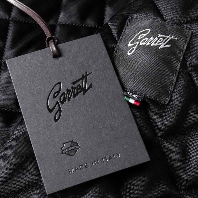 GARRETT / ギャレット 中綿入りベジタブルタンニンラムナッパレザーシングルライダースジャケット(1643/VEGETALE) （ブラック）の画像
