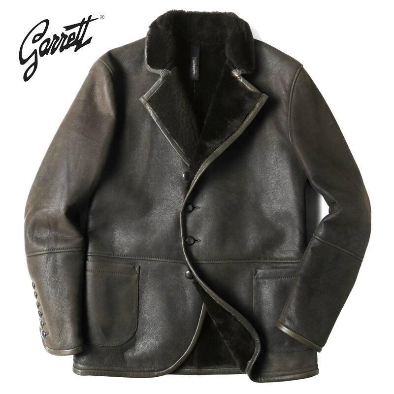 GARRETT（ギャレット） シアリングムートンレザーセミダブルジャケット