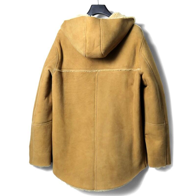 GARRETT / ギャレット シアリングムートンレザーフーデッドコート(1727/SHEARLING CANADA) （キャメルベージュ）の画像
