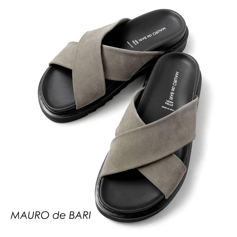 MAURO de BARI / マウロデバーリスエードレザークロスストラップ 