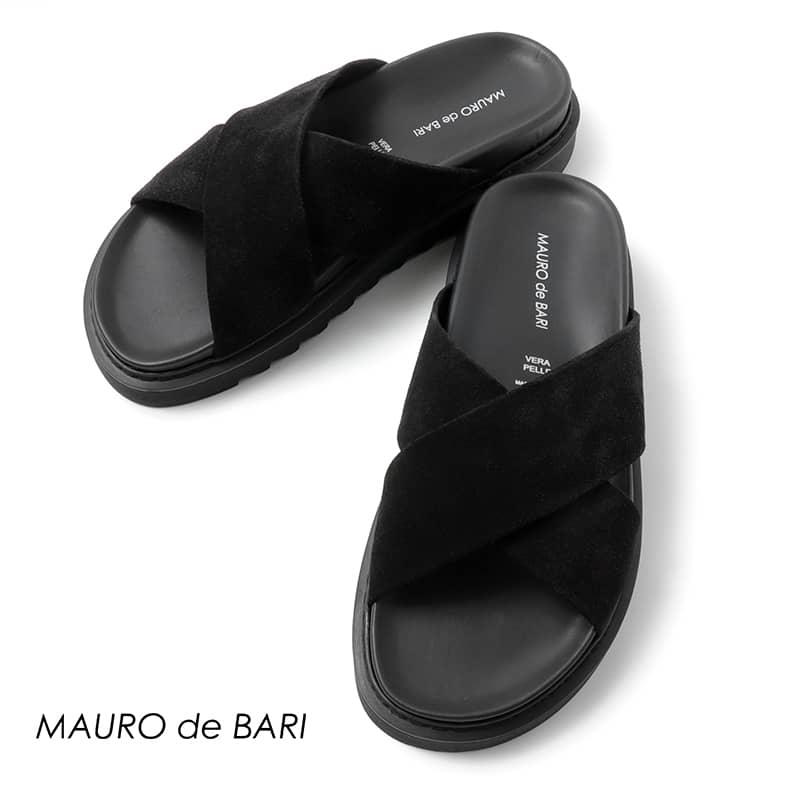 MAURO de BARI / マウロデバーリスエードレザークロスストラップ 