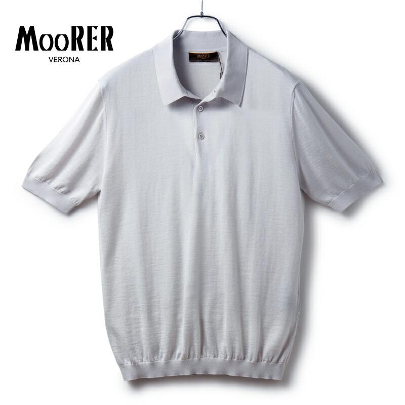 新品 MOORER ムーレー コットン カシミア ジャージー ポロシャツ 新品 MOORER ムーレー コットン カシミア ジャージー ポロシャツ