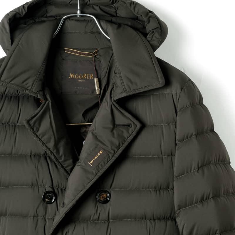 MOORER / ムーレー 撥水軽量ストレッチマットナイロンフード付きダブル 