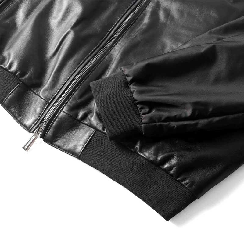 MOORER / ムーレー ナッパレザー×ポリエステルMA-1型ブルゾン MOORER / ムーレー ナッパレザー×ポリエステルMA-1型ブルゾン