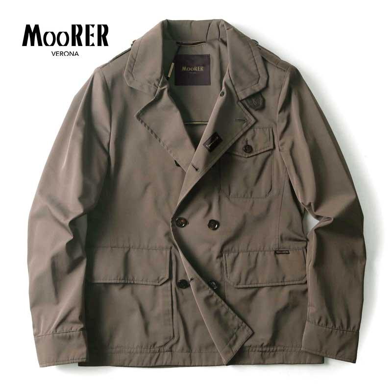 MOORER（ムーレー） 撥水ポリエステルコットンギャバジンダブル 