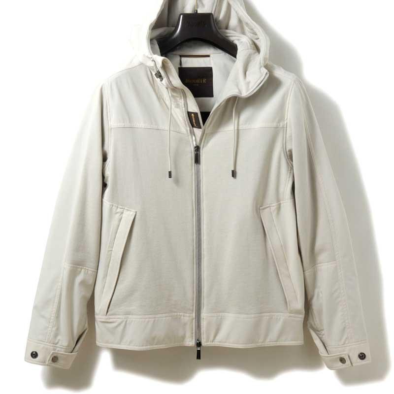 MOORER（ムーレー） ストレッチナイロン×コットンジャージー切替し 