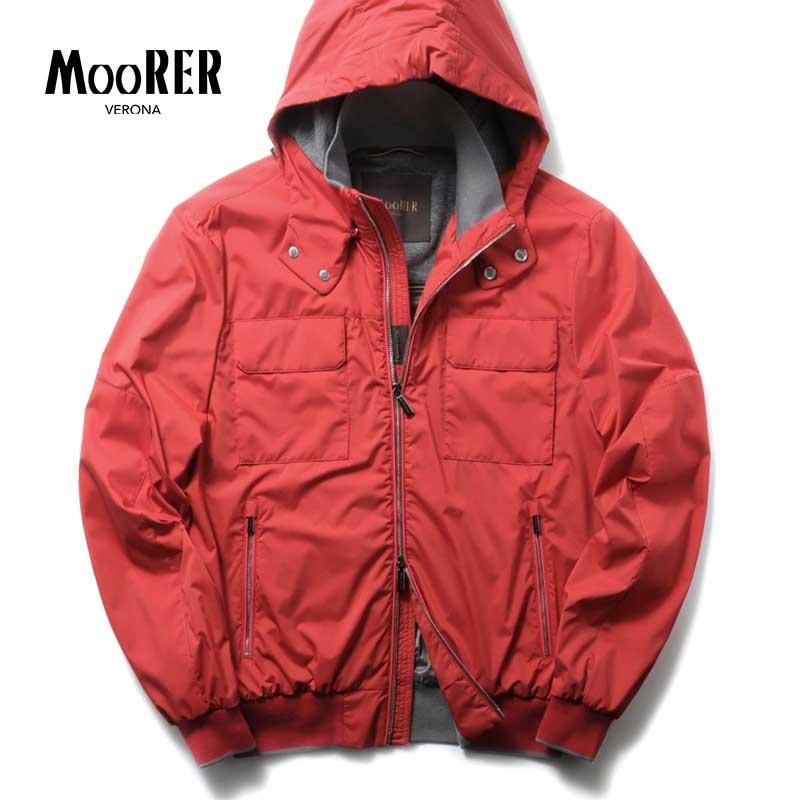 ムーレー ブルゾン MOORER / ムーレー 撥水マットポリエステルデタッチャブル