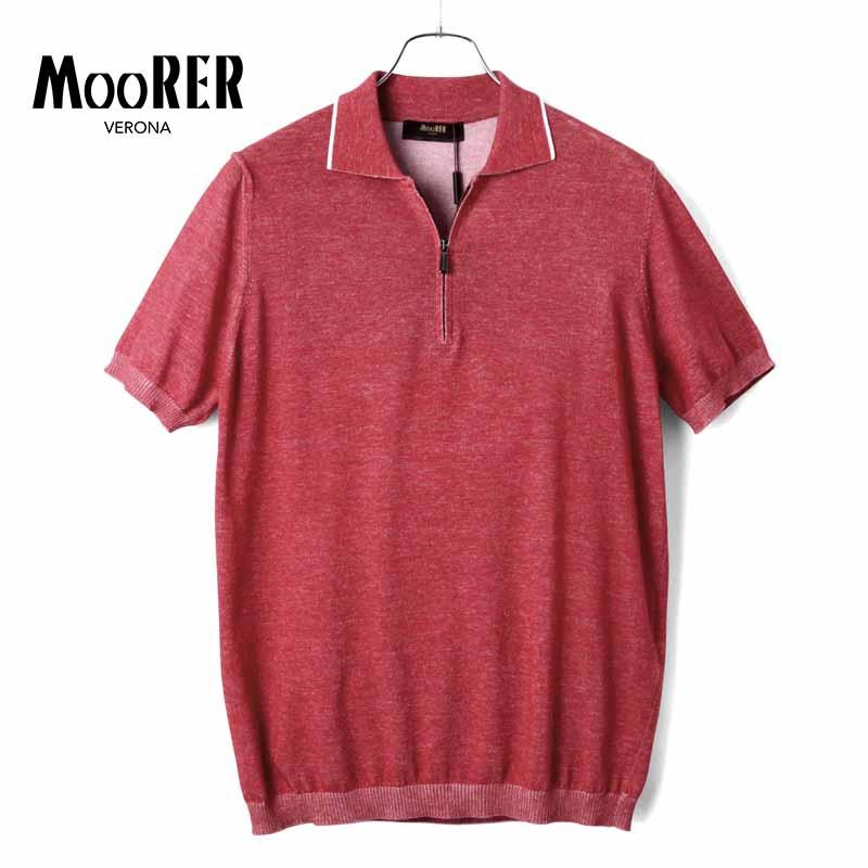 MOORER（ムーレー） コットンハイゲージプレーティング半袖ハーフ