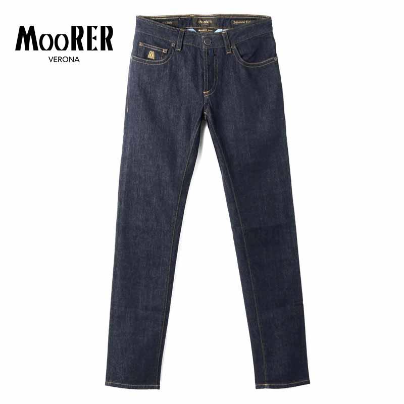 MOORER（ムーレー） 天然インディゴ染めコットンストレッチスリム
