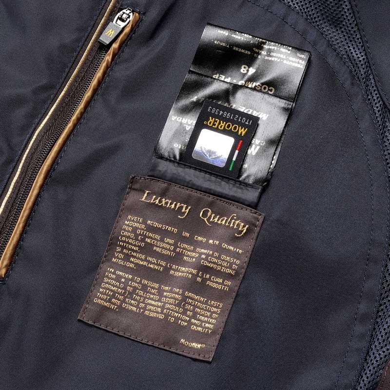 MOORER（ムーレー） パンチングレザー×ナイロンフーデッド