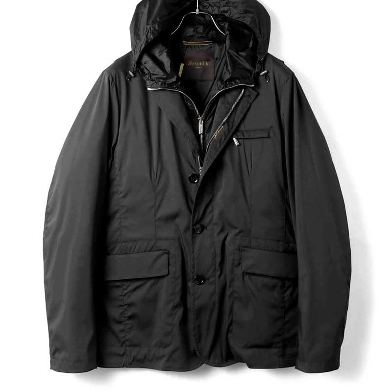MOORER / ムーレー 撥水ポリエステルストレッチデタッチャブル 