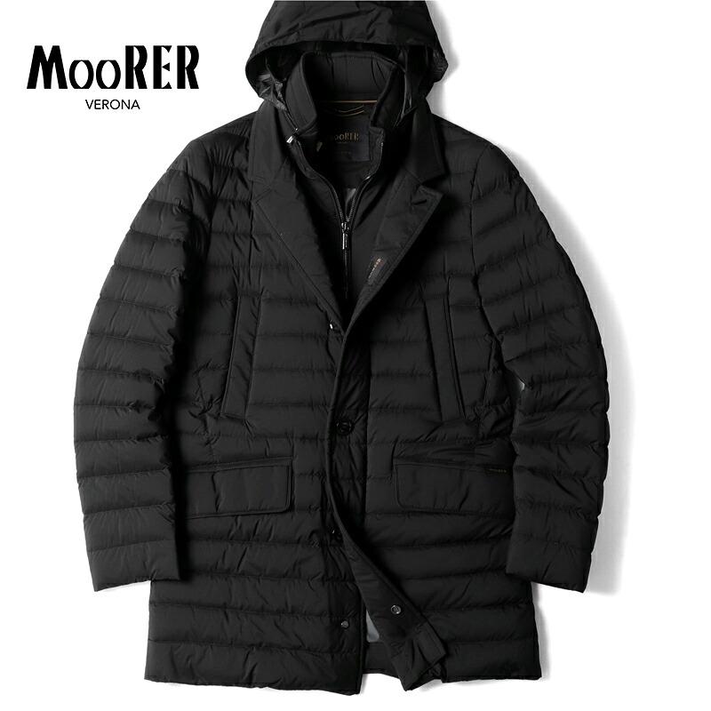 56万円 MooRER ダウンコート 44SM ムーレー チェスターステンカラー MOORER（ムーレー） 撥水軽量ストレッチマットナイロンデタッチャブル