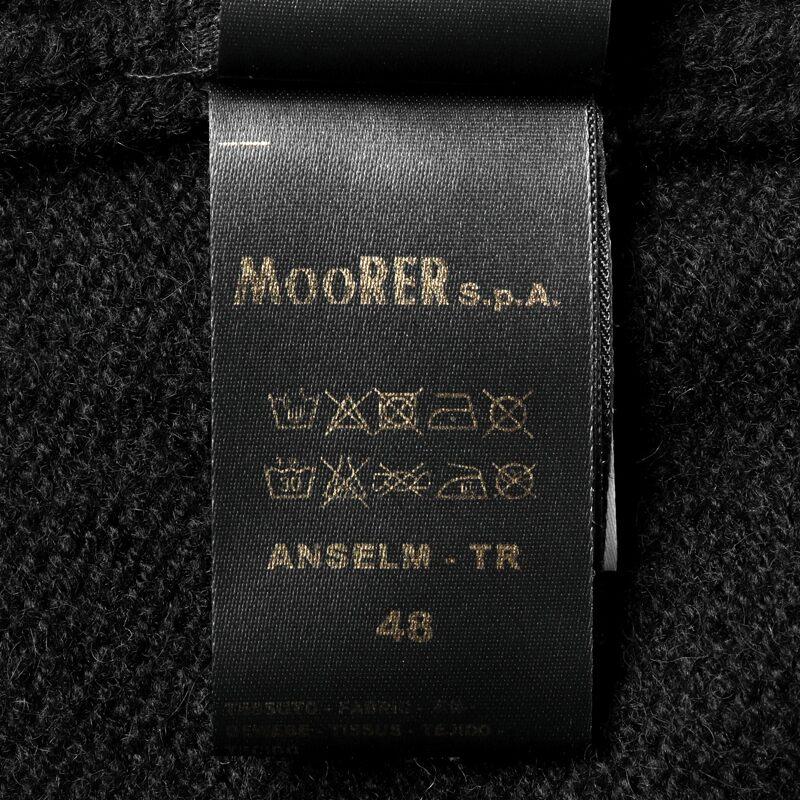 MOORER / ムーレー ケーブル編みカシミヤミドルゲージクルーネックニット(ANSELM-TR) （NERO）の画像