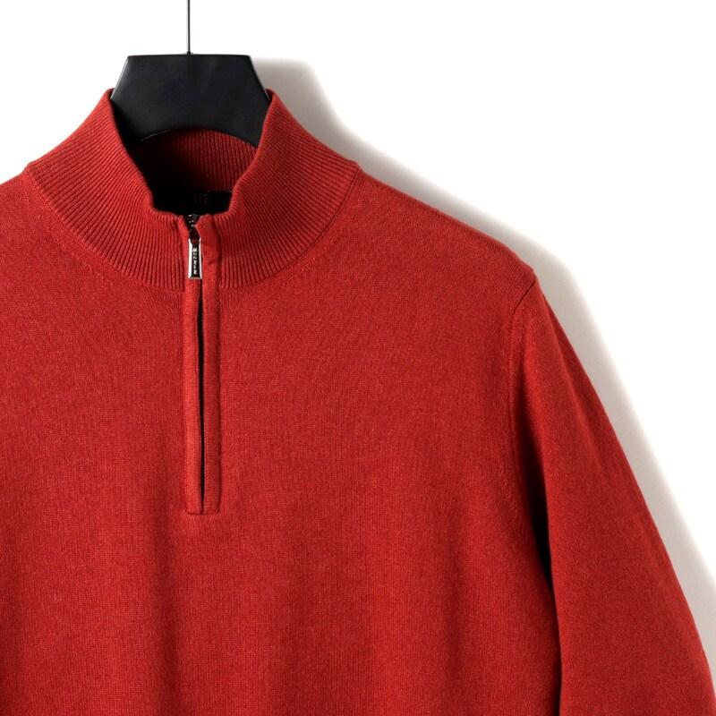 MOORER（ムーレー） カシミヤシルクハイゲージハーフジップニット