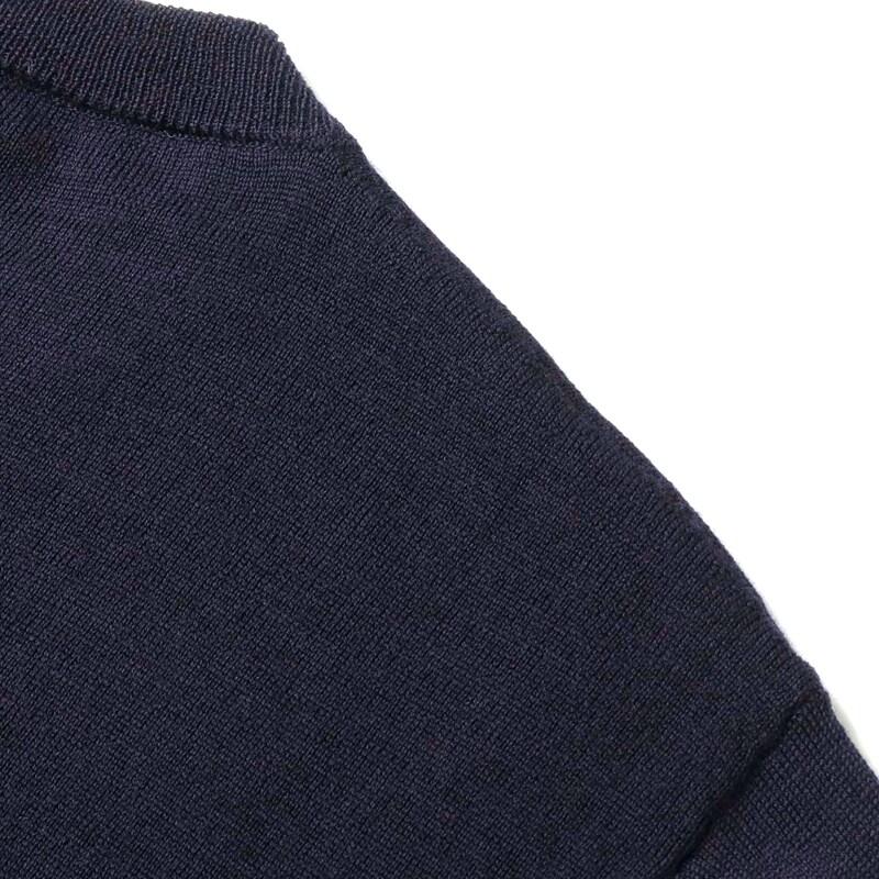 MOORER / ムーレー ウールハイゲージクルーネックニット(FRANKIE-MLL) （NAVY/GRIGIO）の画像