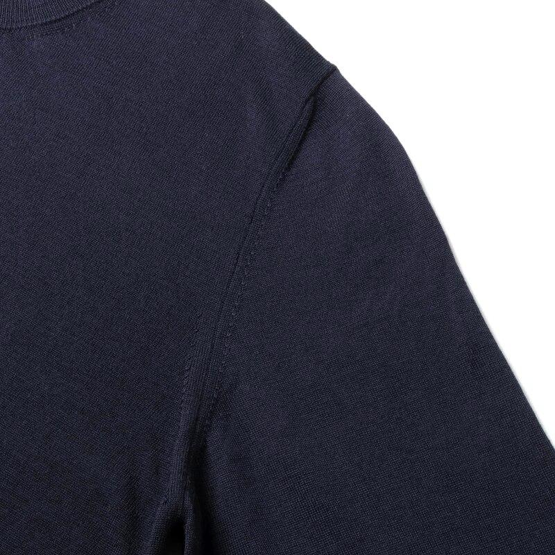MOORER / ムーレー ウールハイゲージクルーネックニット(FRANKIE-MLL) （NAVY/GRIGIO）の画像