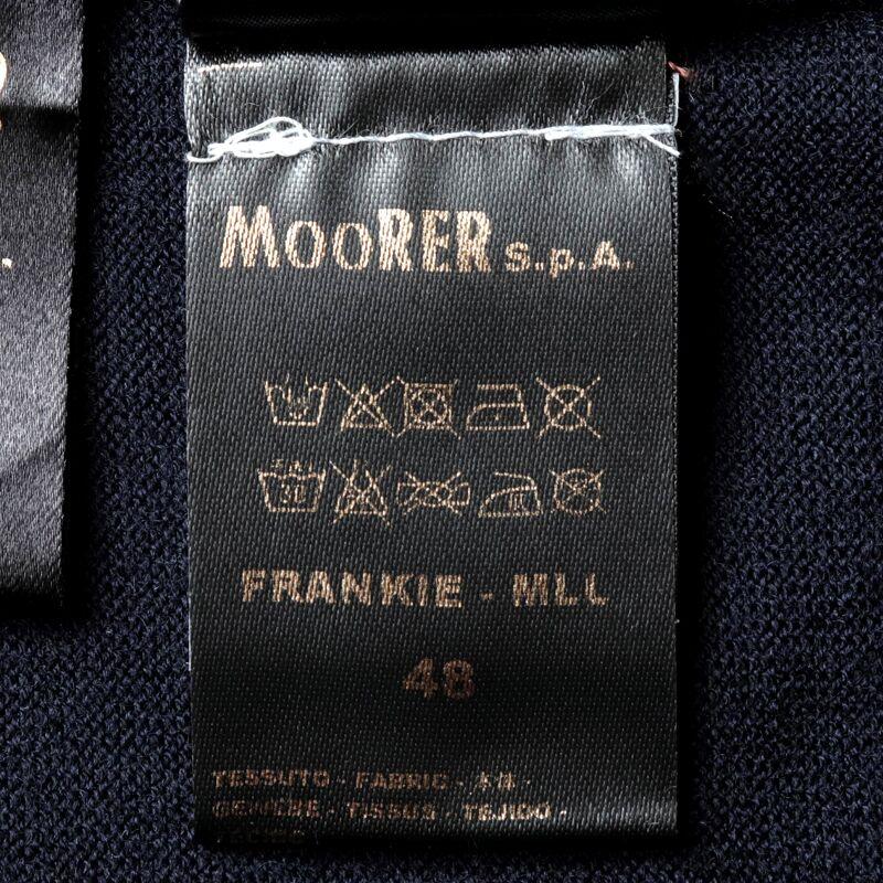 MOORER / ムーレー ウールハイゲージクルーネックニット(FRANKIE-MLL) （NAVY/GRIGIO）の画像
