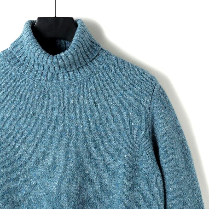 MOORER / ムーレー ウールカシミヤ混メランジミドルゲージタートルネックニット(GORDON-DSW) （DENIM）の画像