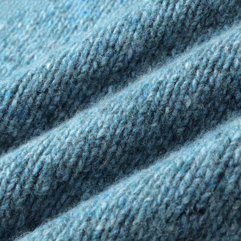 MOORER / ムーレー ウールカシミヤ混メランジミドルゲージタートルネックニット(GORDON-DSW) （DENIM）の画像