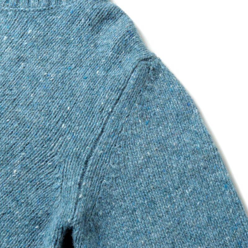 MOORER / ムーレー ウールカシミヤ混メランジミドルゲージタートルネックニット(GORDON-DSW) （DENIM）の画像