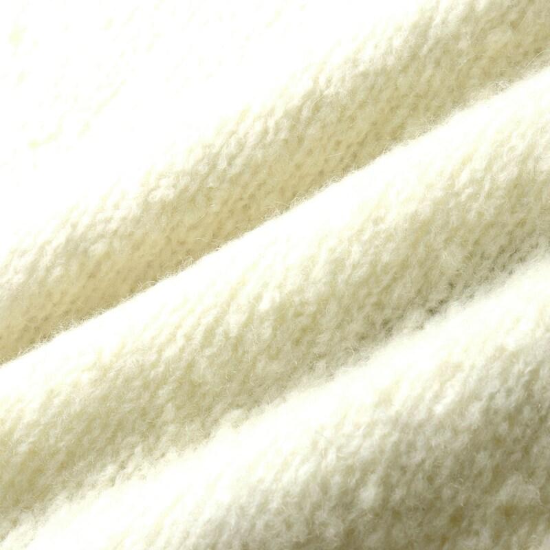 MOORER / ムーレー ウールカシミヤナイロンブークレミドルゲージタートルネックニット(TODI-EXP) （BIANCO）の画像