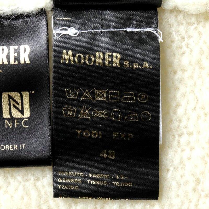 MOORER / ムーレー ウールカシミヤナイロンブークレミドルゲージタートルネックニット(TODI-EXP) （BIANCO）の画像