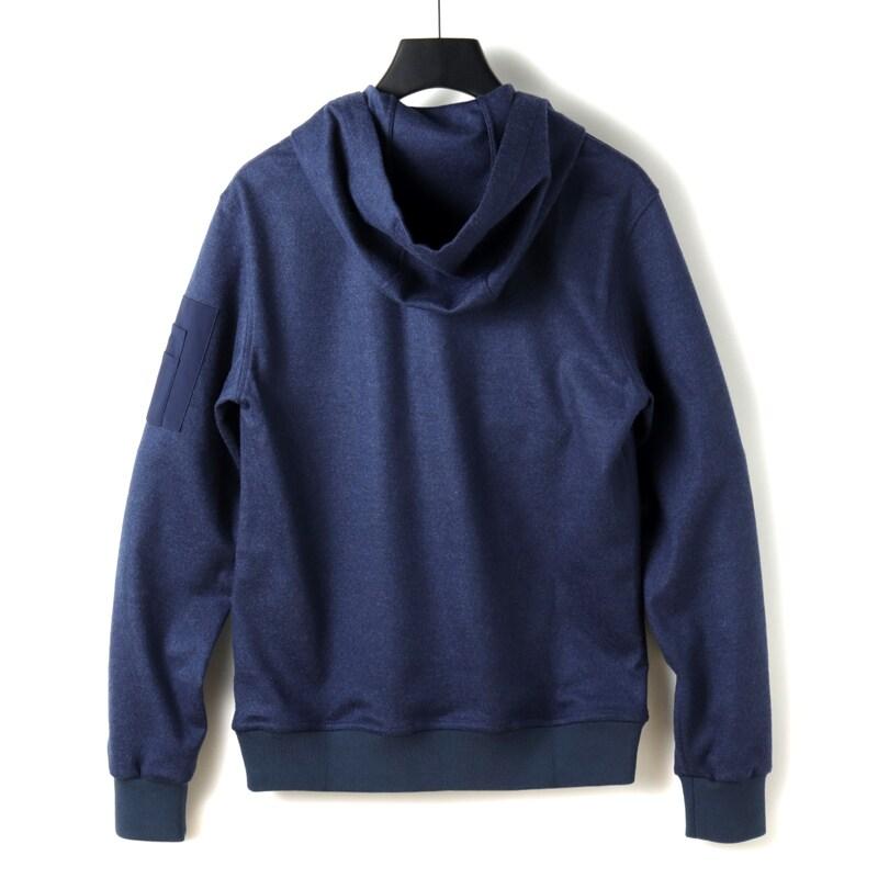 MOORER / ムーレー ウールフランネルジャージープルオーバーパーカー(BEVIS-JTC) （ROYAL BLUE）の画像