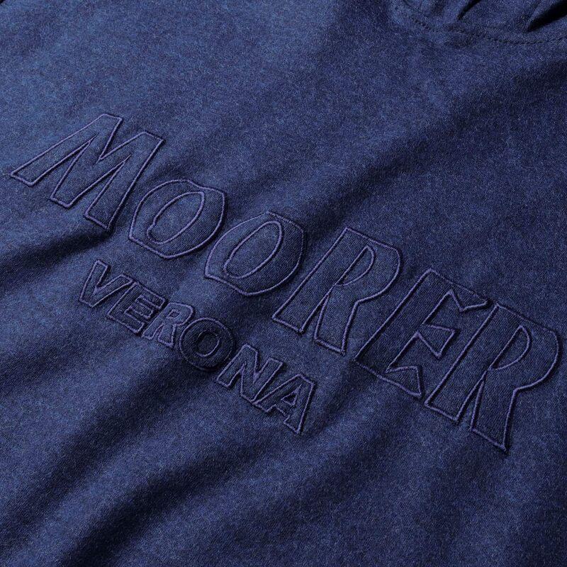 MOORER / ムーレー ブランドロゴ刺繍入りウールフランネルジャージープルオーバーパーカー(MALCOM-JT) （ROYAL BLUE）の画像