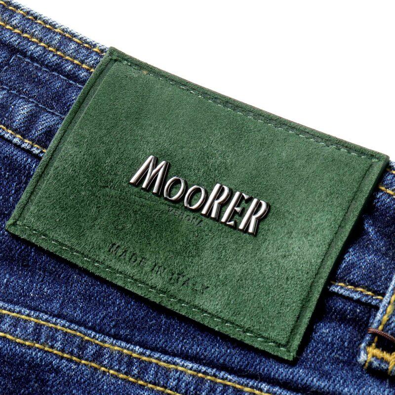 MOORER（ムーレー） コットンストレッチスリムテーパードセルビッチ 