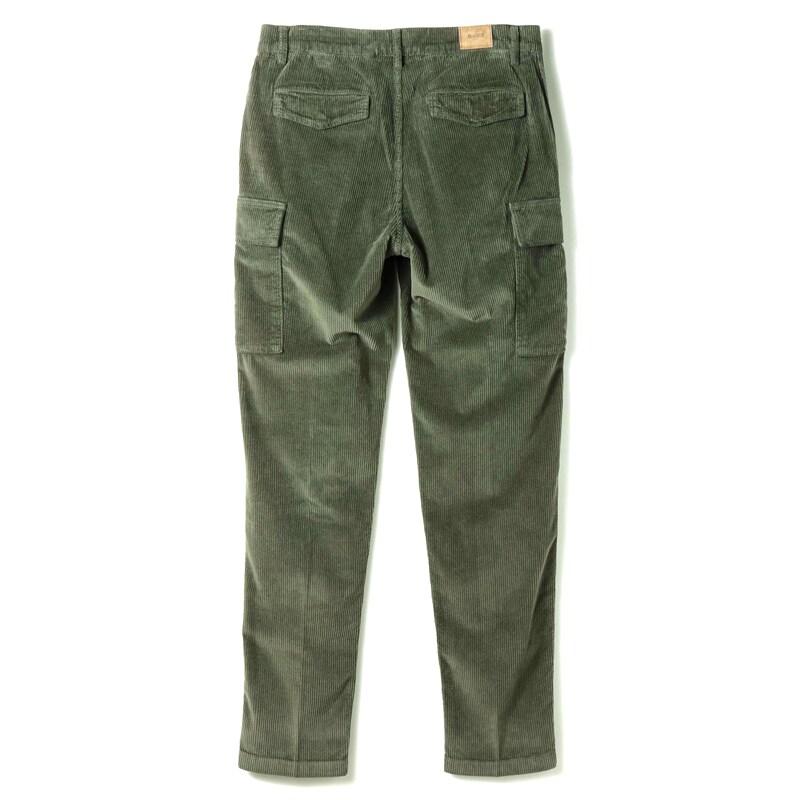 MOORER / ムーレー コットンカシミヤストレッチコーデュロイスリムテーパードカーゴパンツ(BRODY-VLL) （MILITARE）の画像