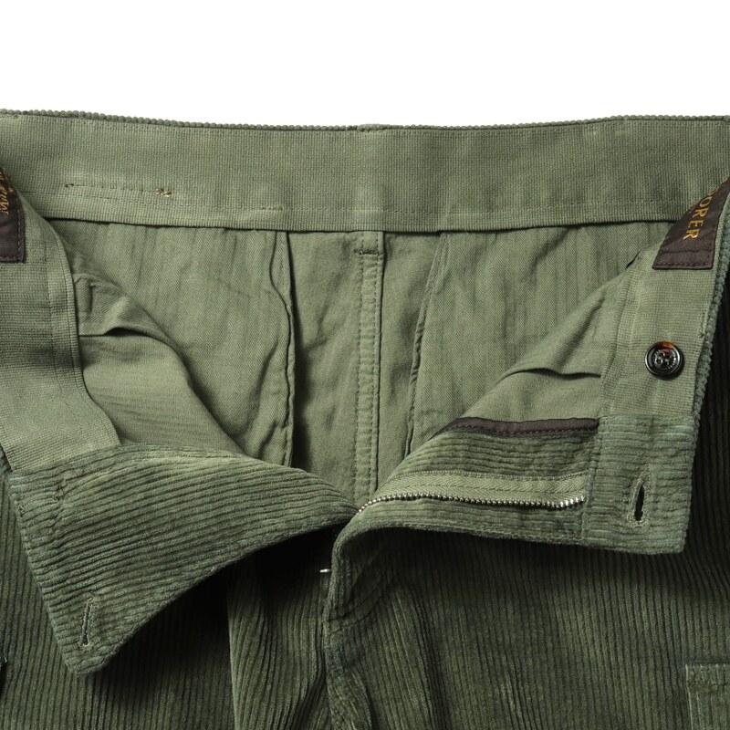 MOORER / ムーレー コットンカシミヤストレッチコーデュロイスリムテーパードカーゴパンツ(BRODY-VLL) （MILITARE）の画像