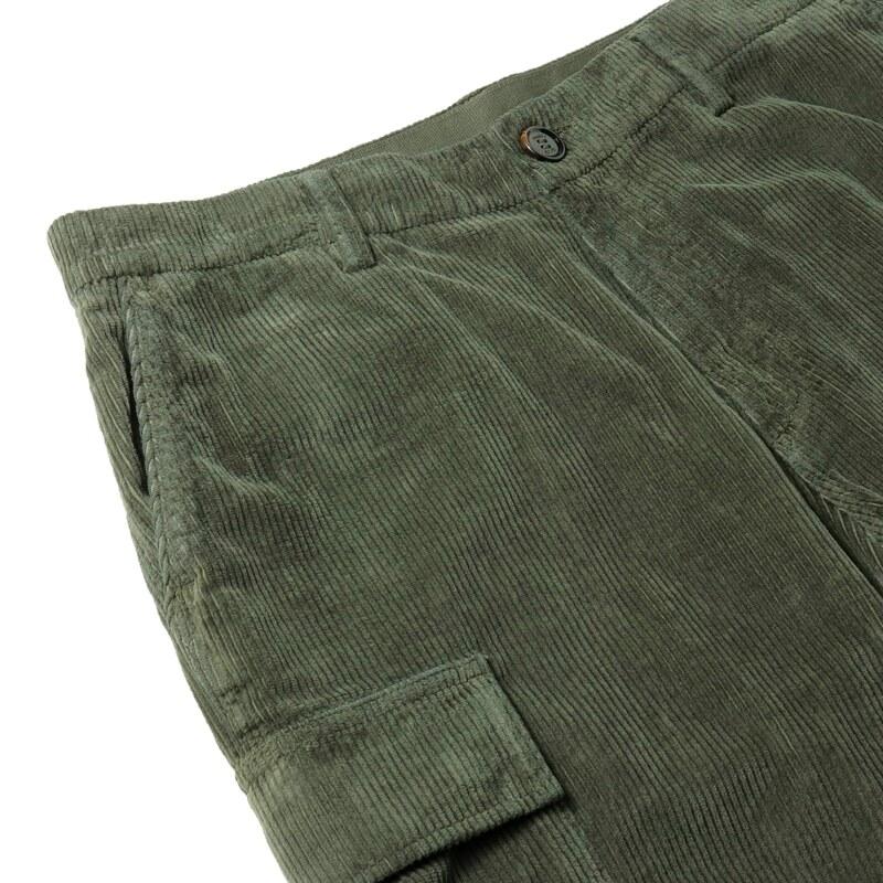 MOORER / ムーレー コットンカシミヤストレッチコーデュロイスリムテーパードカーゴパンツ(BRODY-VLL) （MILITARE）の画像
