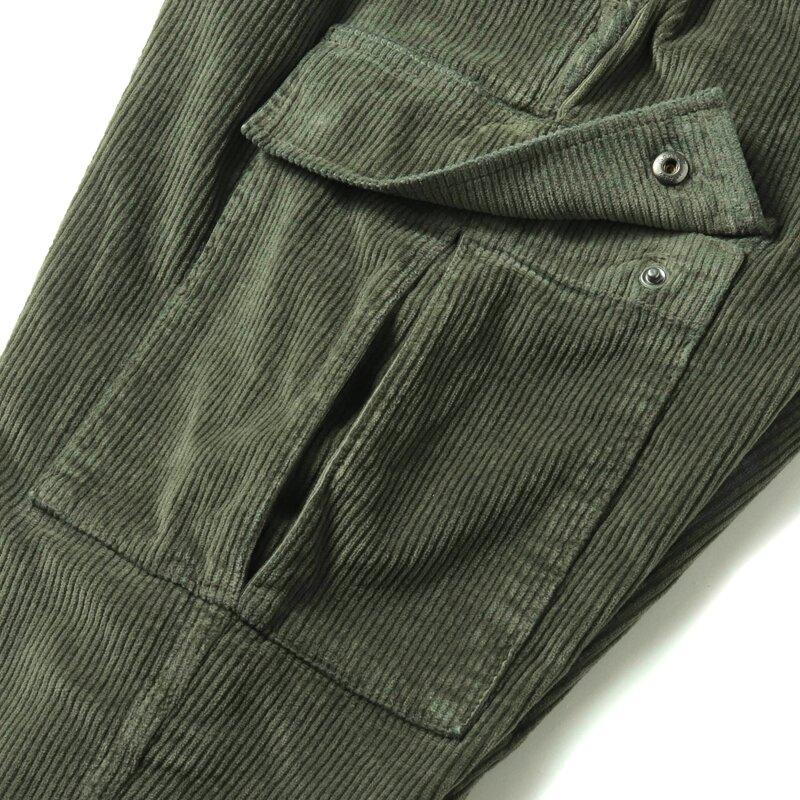 MOORER / ムーレー コットンカシミヤストレッチコーデュロイスリムテーパードカーゴパンツ(BRODY-VLL) （MILITARE）の画像