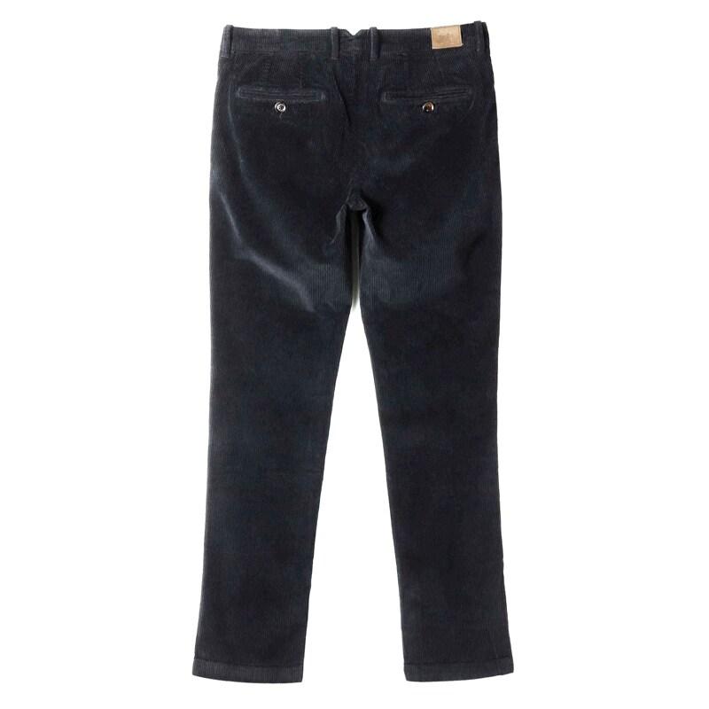 MOORER / ムーレー コットンカシミヤストレッチコーデュロイノープリーツスリムテーパードパンツ(FILICUDI-VLL) （NAVY）の画像
