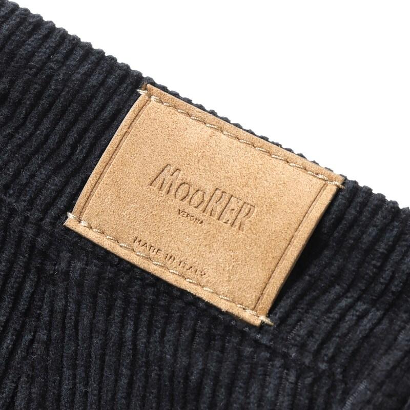 MOORER / ムーレー コットンカシミヤストレッチコーデュロイノープリーツスリムテーパードパンツ(FILICUDI-VLL) （NAVY）の画像
