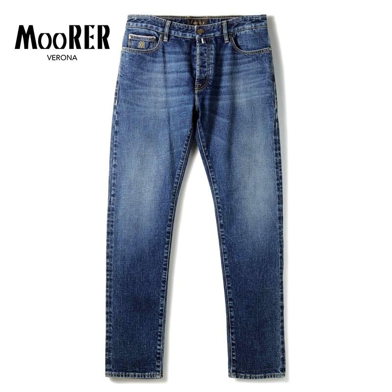 MOORER（ムーレー） コットンストレッチスリムテーパードセルビッチ