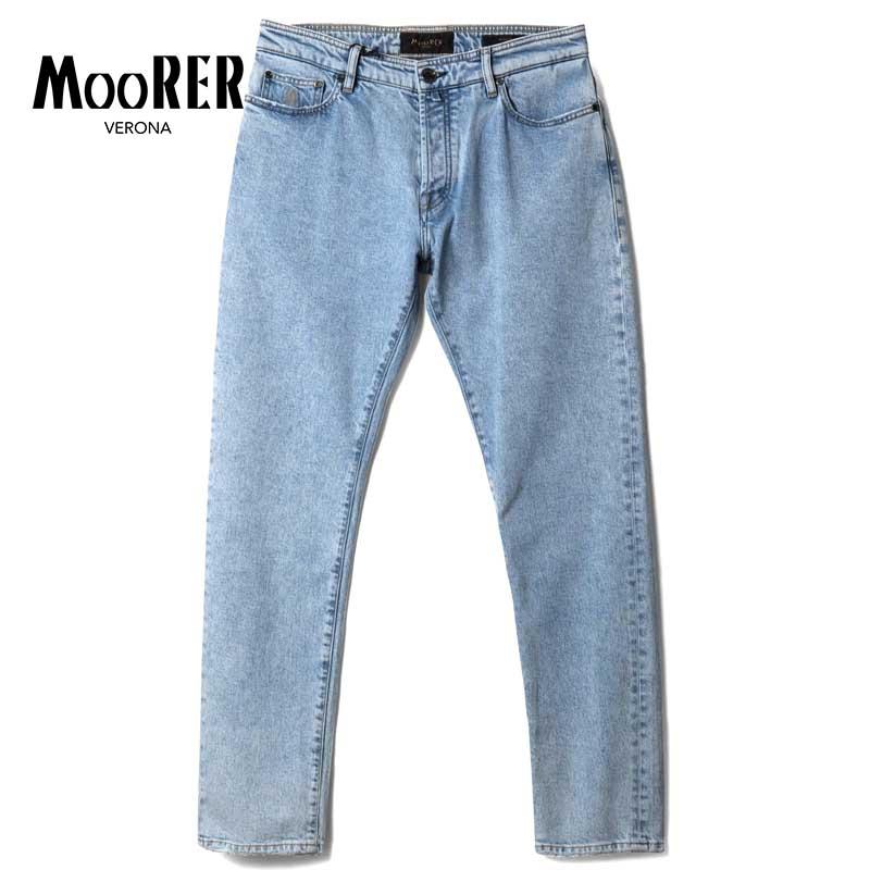 MOORER（ムーレー） ダメージ加工ウォッシュドコットンストレッチ