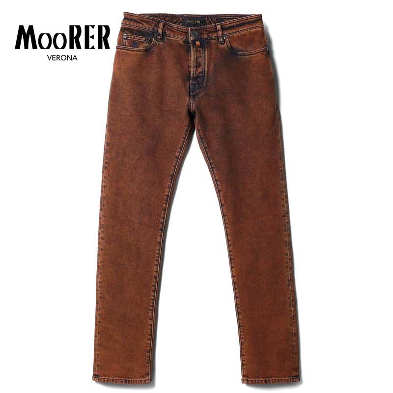 MOORER（ムーレー） オーバーダイコットンストレッチスリムテーパード