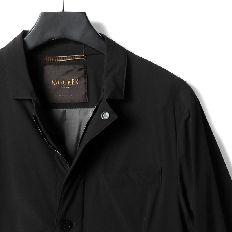 MOORER / ムーレー 撥水軽量ストレッチマットナイロン3Bジャケット(TEBALDO-KN) （NERO）の画像
