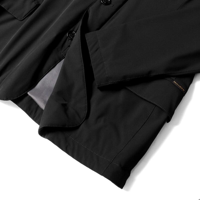 MOORER / ムーレー 撥水軽量ストレッチマットナイロン3Bジャケット(TEBALDO-KN) （NERO）の画像