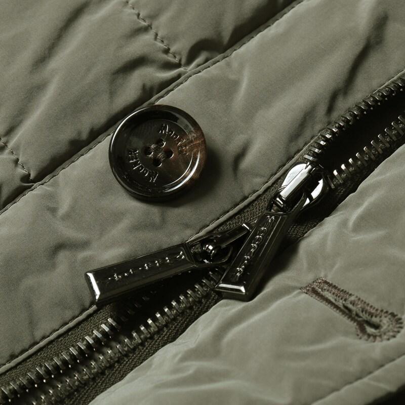 MOORER / ムーレー 撥水軽量シルキーマットナイロン3Bダウンジャケット(ZAVYER-OS) （MILITARE）の画像