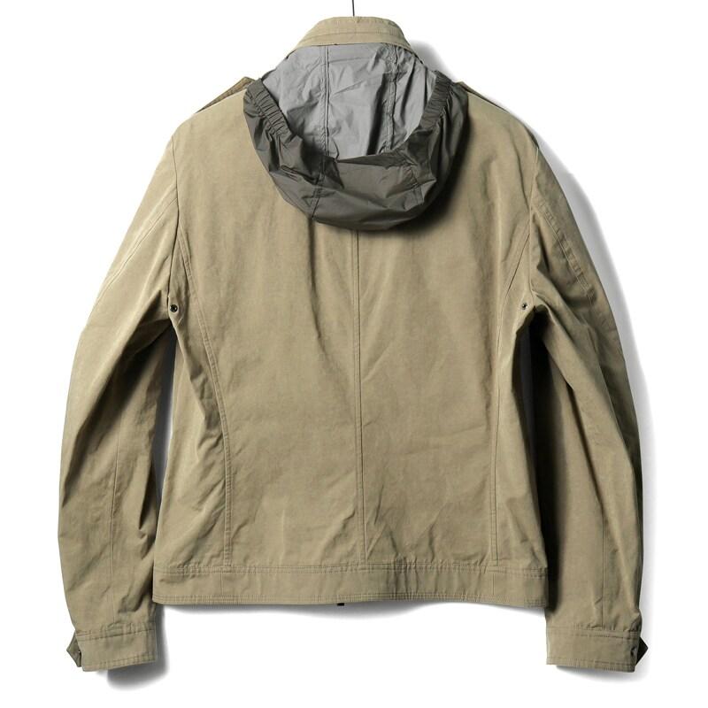 MOORER（ムーレー） 撥水コットンポリエステルナイロンスタンドカラー