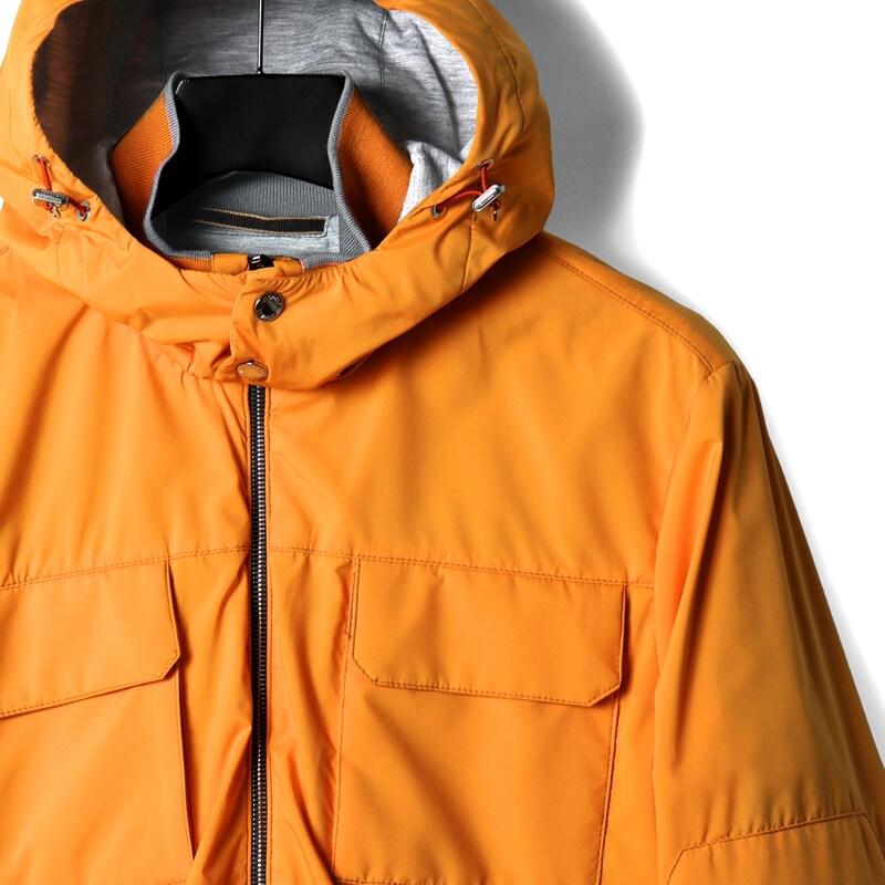 MOORER / ムーレー 撥水マットポリエステルデタッチャブルフーデッドジップブルゾン(PAGANINI-SKT) （ORANGE）の画像