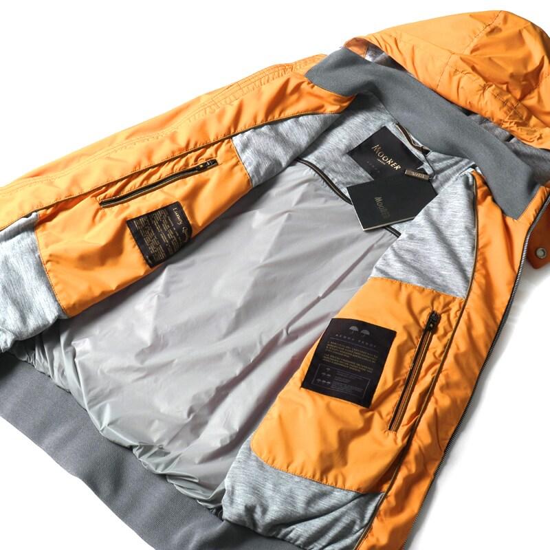 MOORER / ムーレー 撥水マットポリエステルデタッチャブルフーデッドジップブルゾン(PAGANINI-SKT) （ORANGE）の画像