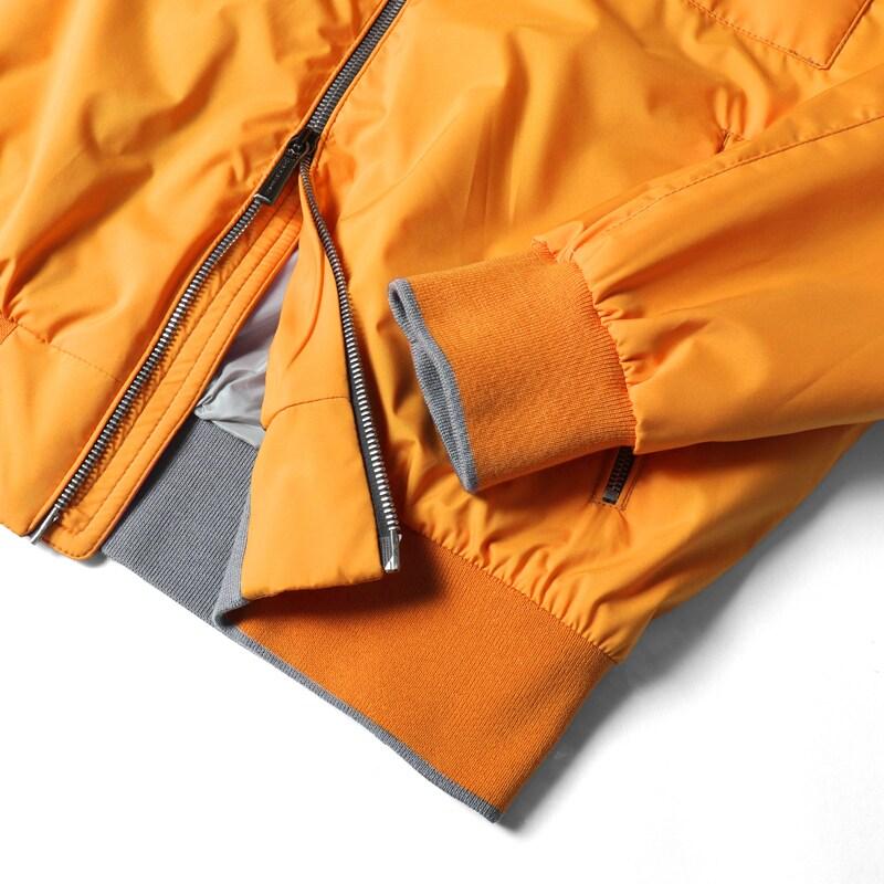 MOORER / ムーレー 撥水マットポリエステルデタッチャブルフーデッドジップブルゾン(PAGANINI-SKT) （ORANGE）の画像